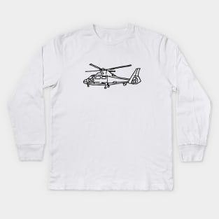 Helicopter Kids Long Sleeve T-Shirt